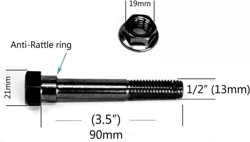 eVerHITCH Anti-Rattle Hitch Pin Bolt with Keeper Grip Clip Kit (Fits 2" Receivers, Black) - Image 3